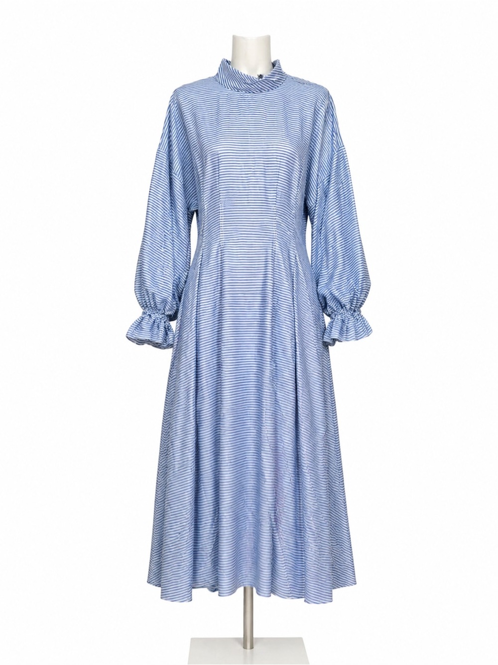 Rachel Comey Clipse Dress Size 6 Silk Blend Striped Midi Maxi Pocketed Chic